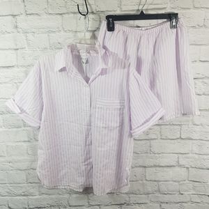 Carole VTG 2 Piece Striped PJ/Pajama Set